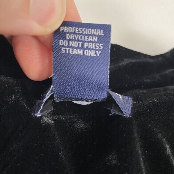 Ann Taylor Womens Velvet Silk Lined Blazer jacket size 14 Black Boho Holiday - Picture 6 of 10